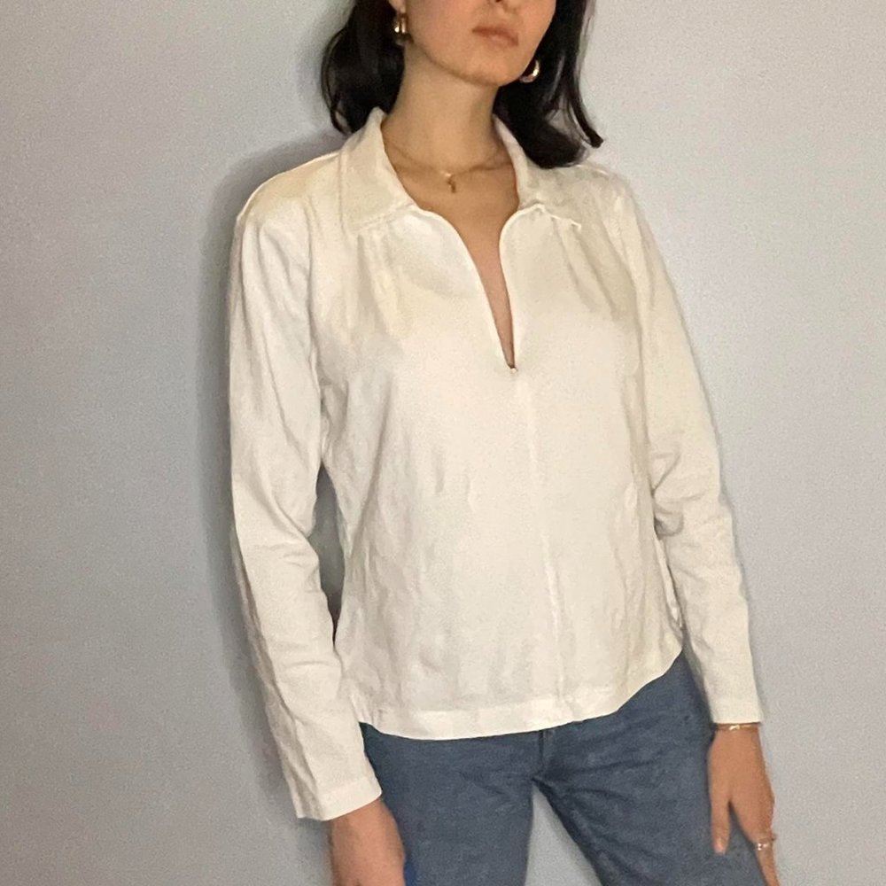 Brand new without tag vintage Gap half zip long sleeve collared shirt